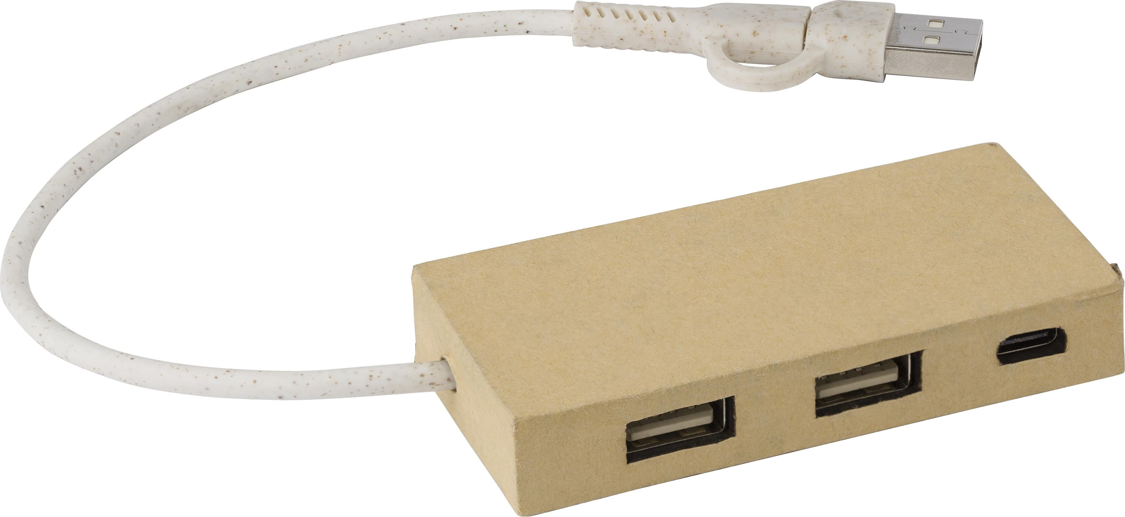 USB-Hub Paulo | Recycelt | 4 Anschlüsse, IMPRESSION