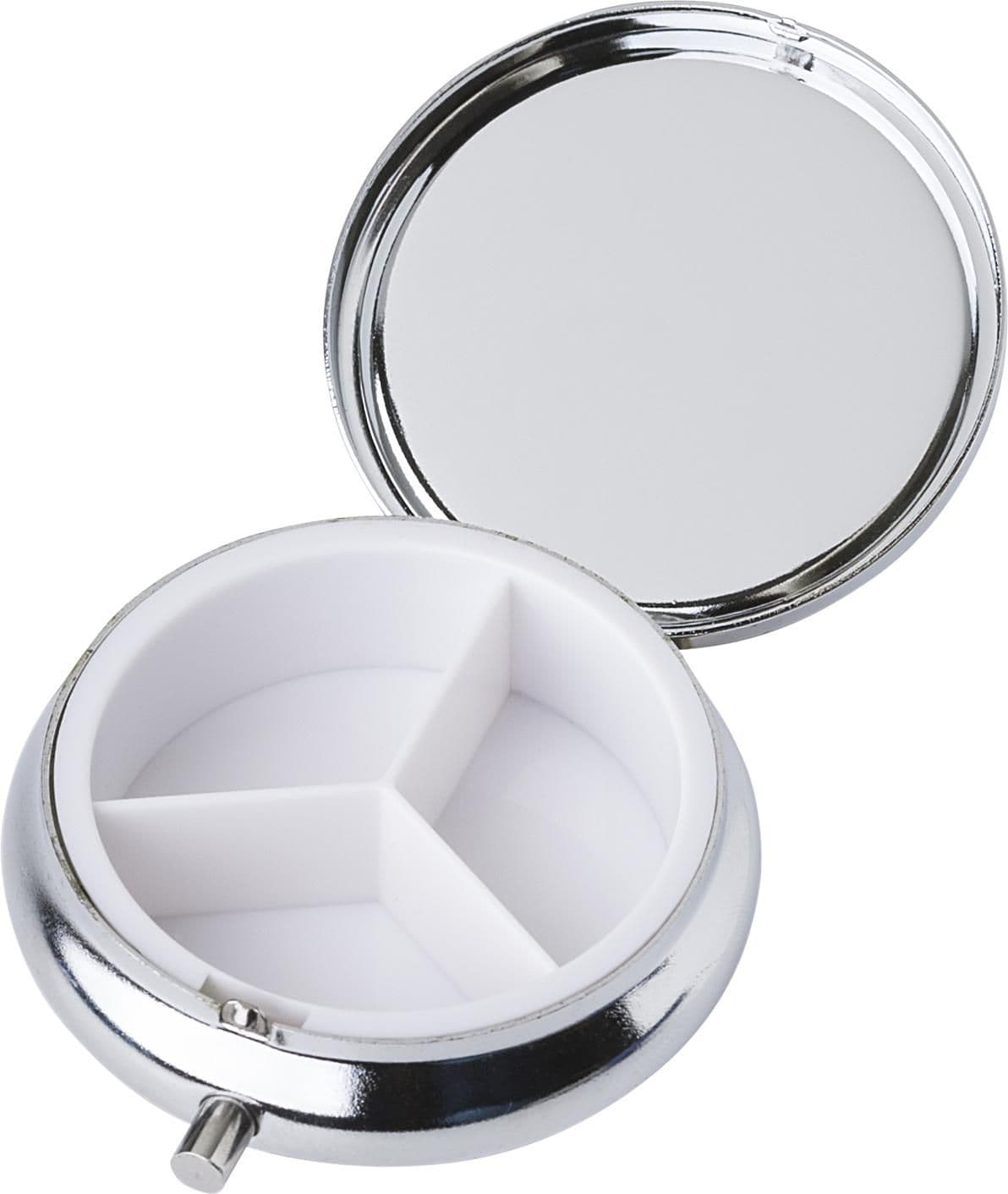 Pillendose Zara | Metall | 3 Fächer | Spiegel, IMPRESSION