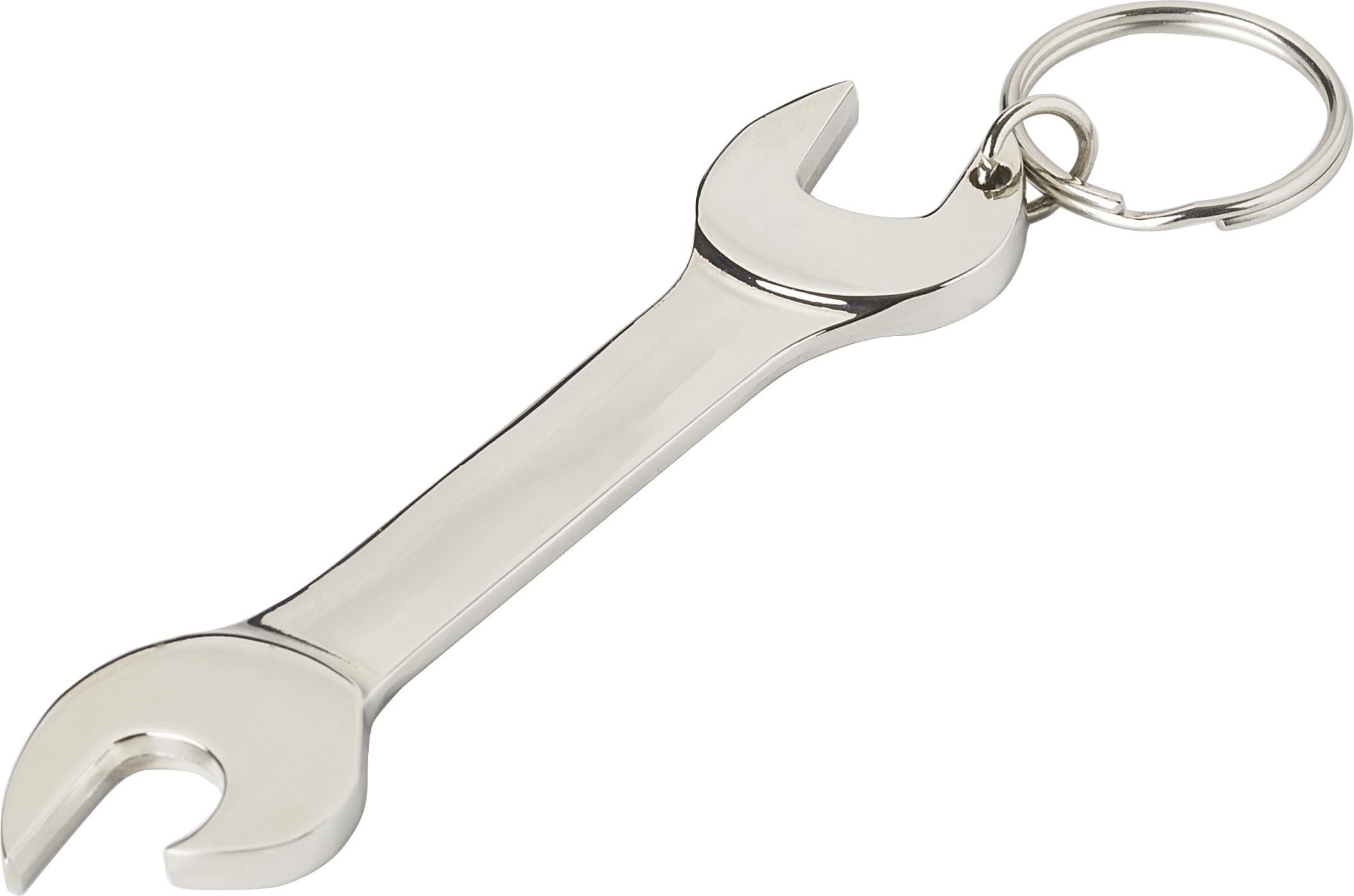 Schlüsselanhänger Gideon | Metall | Schraubenschlüsselform | Flaschenöffner, IMPRESSION