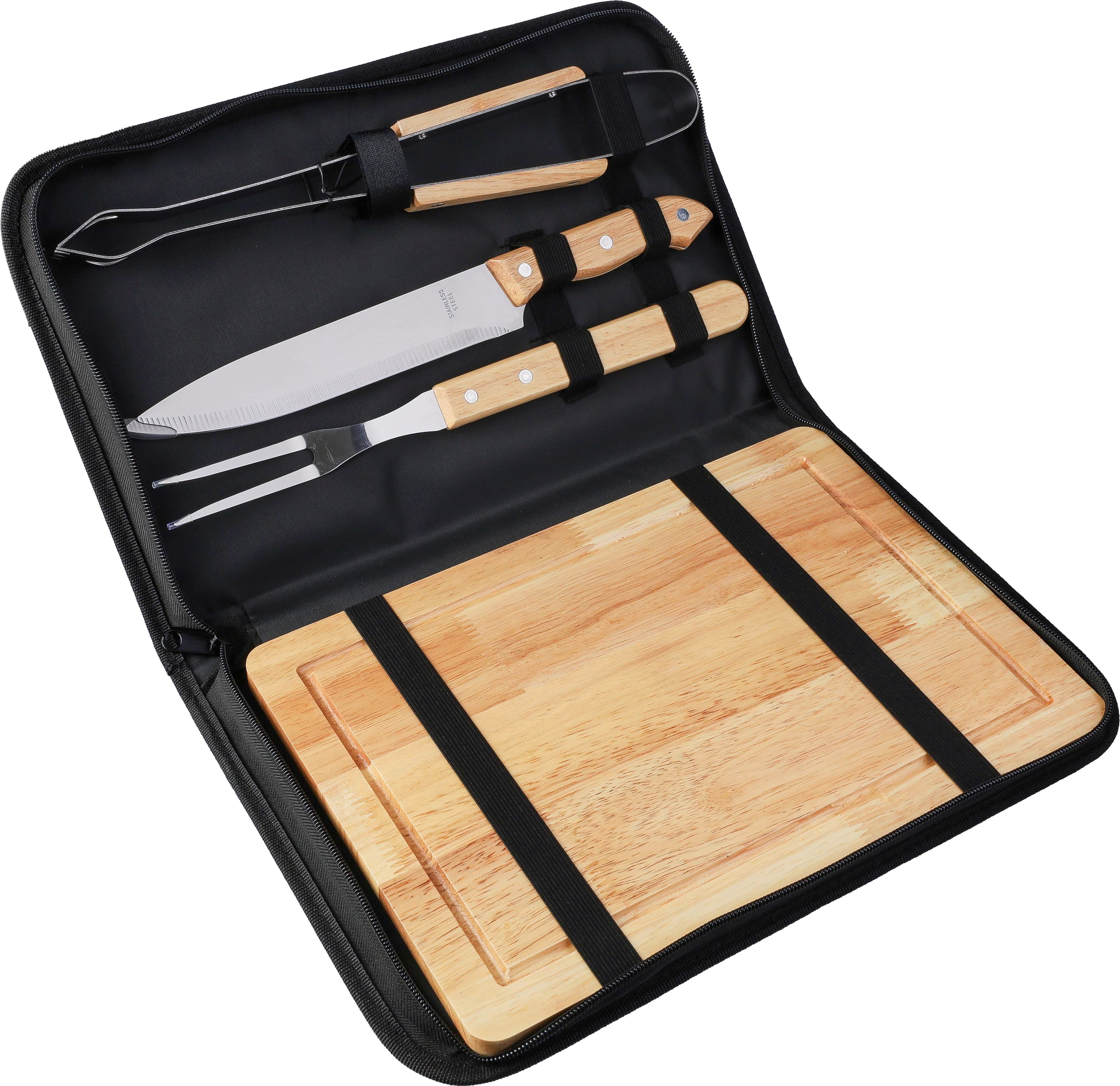 Grillset Kathleen | Edelstahl | 4 St. | Polyestertasche, IMPRESSION