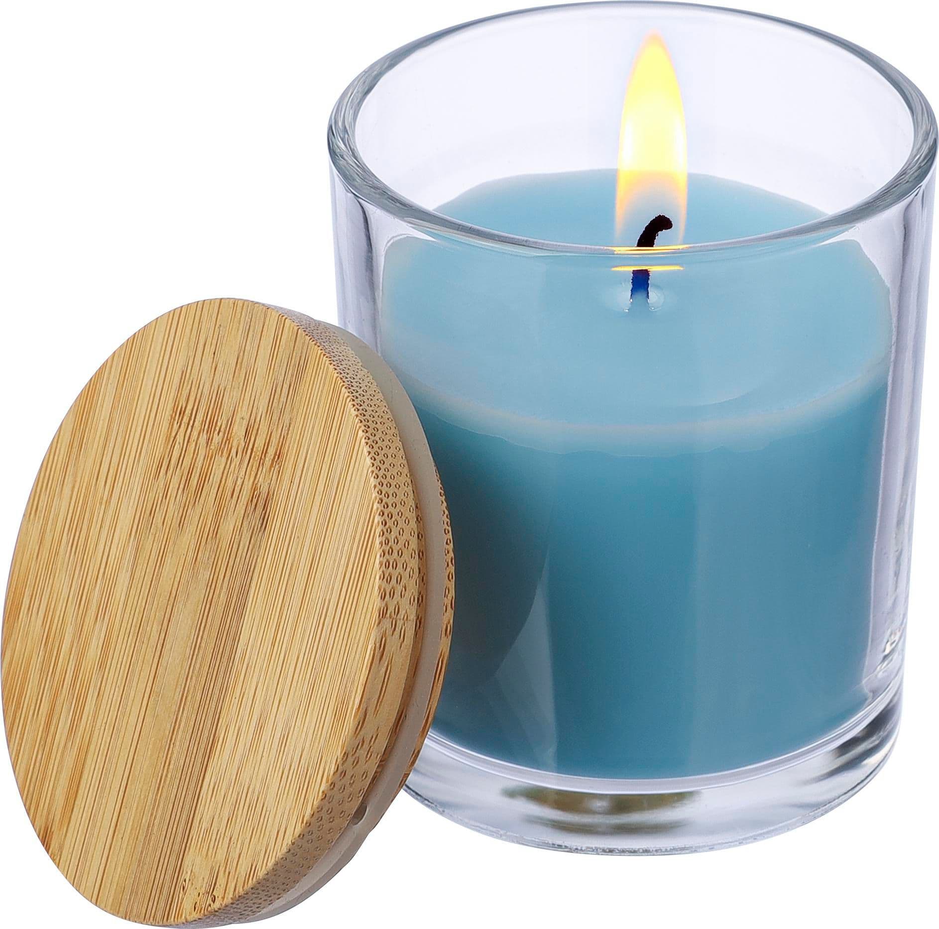 Kerze Riven | Glas mit Bambusdeckel, IMPRESSION