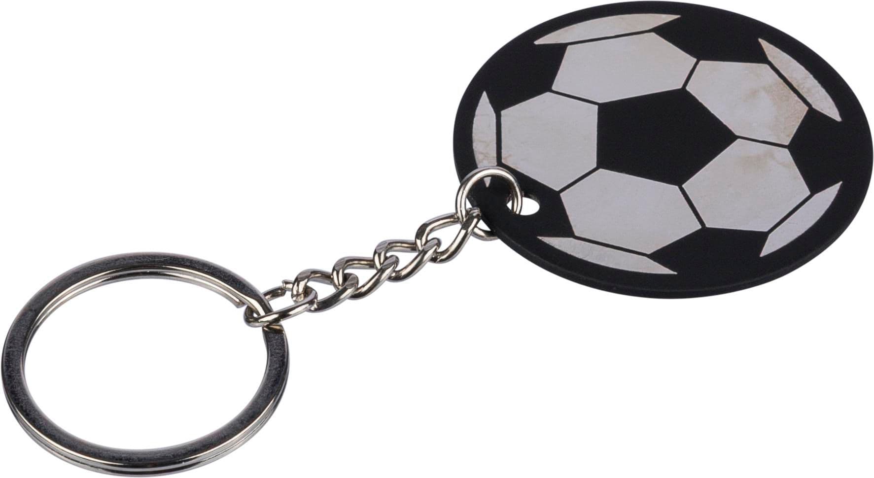 Schlüsselanhänger in Form eines Fußballs aus recyceltem Edelstahl von Ciro, IMPRESSION