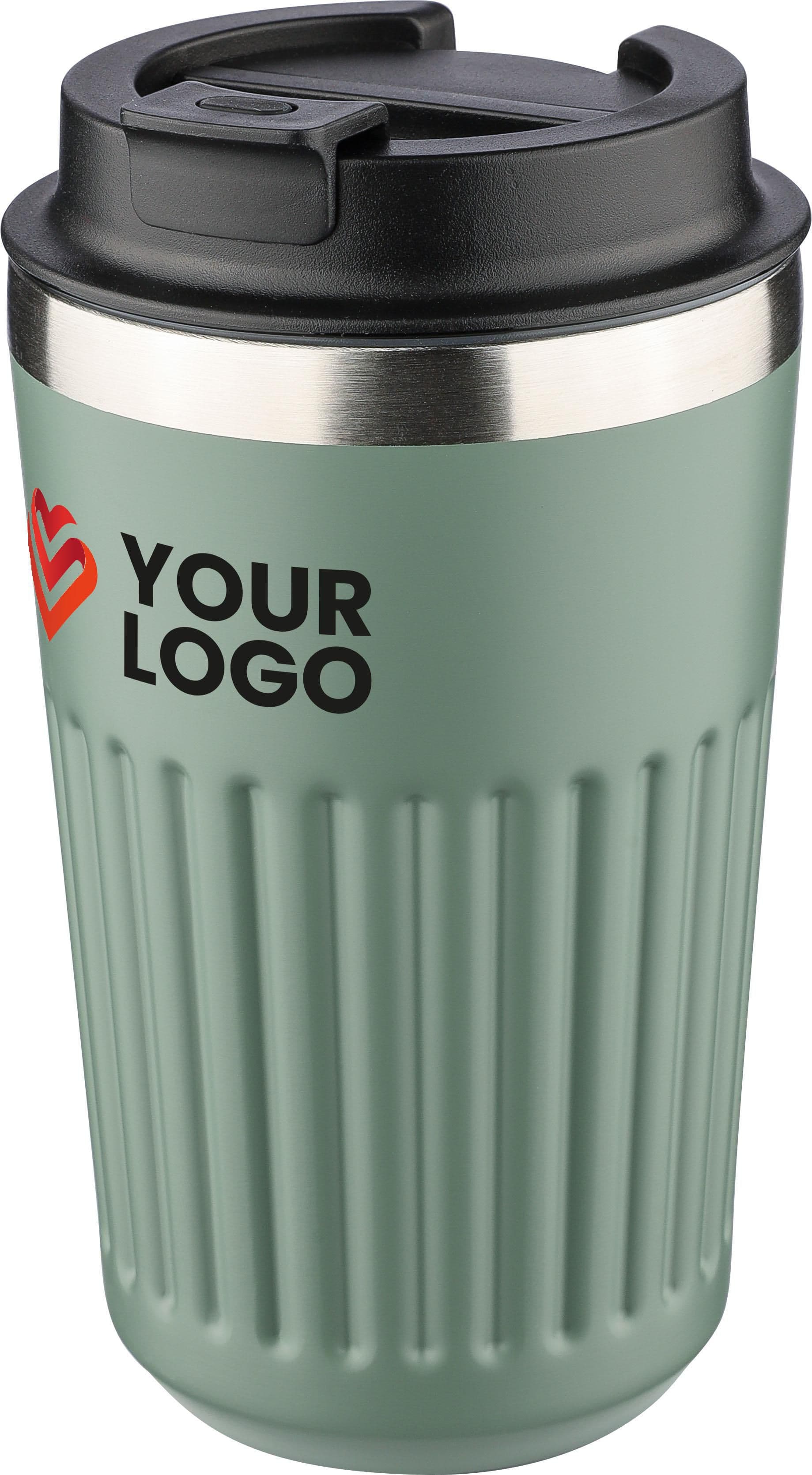 Recycelter Edelstahl-Reisebecher (400 ml) Chiara, IMPRESSION