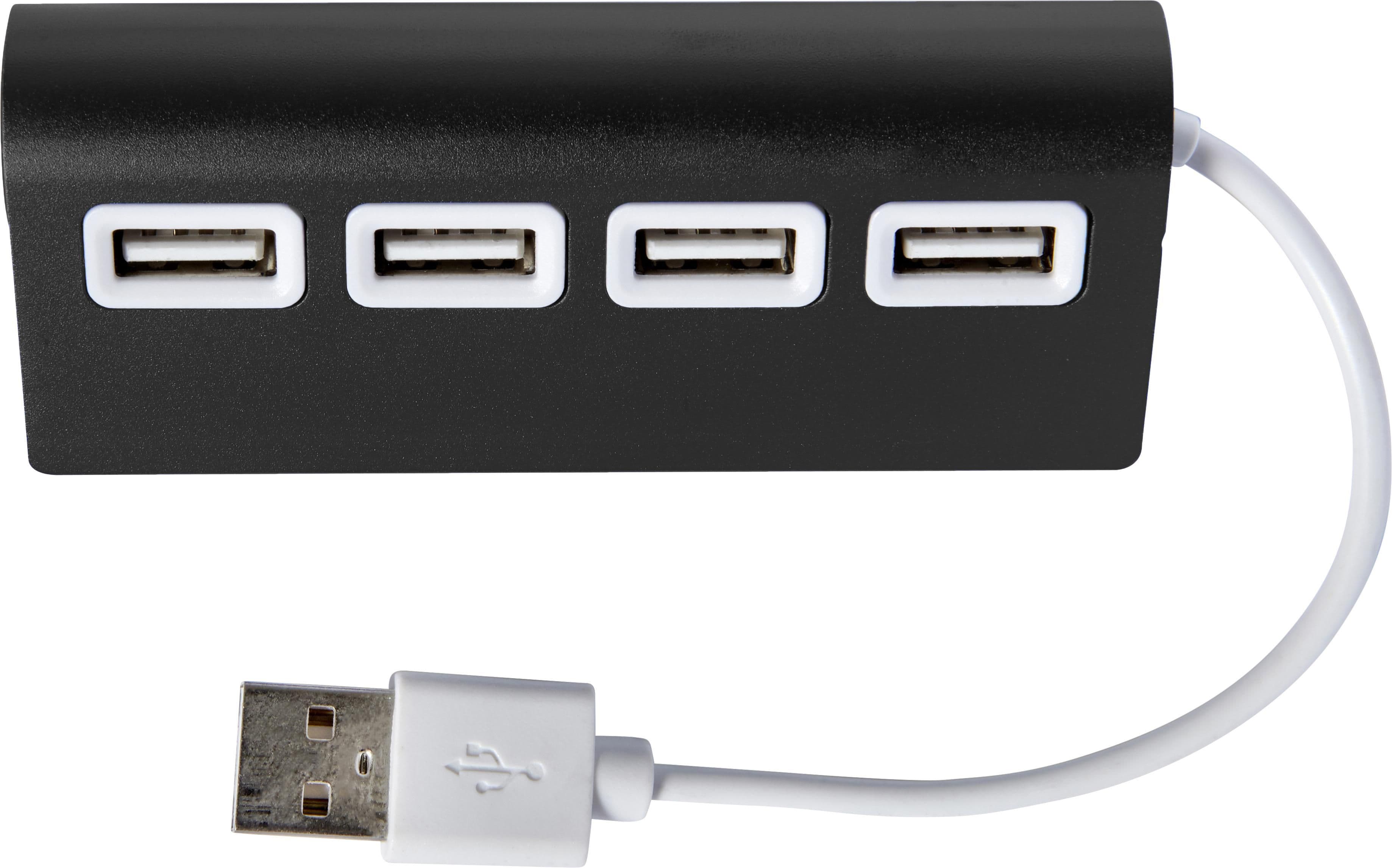 USB-Hub Leo | Aluminium | 4 Anschlüsse, IMPRESSION