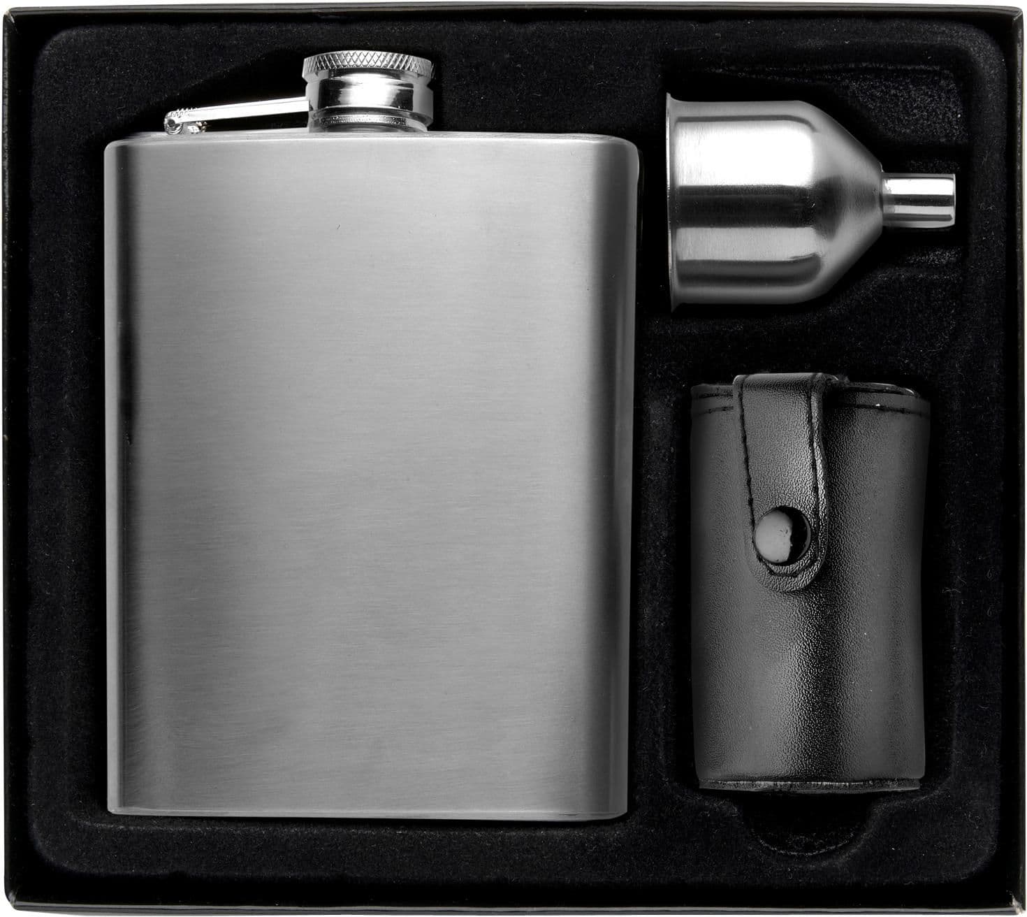 Flachmannset Brittany | Edelstahl 304 | 220 ml | 4 Becher, IMPRESSION
