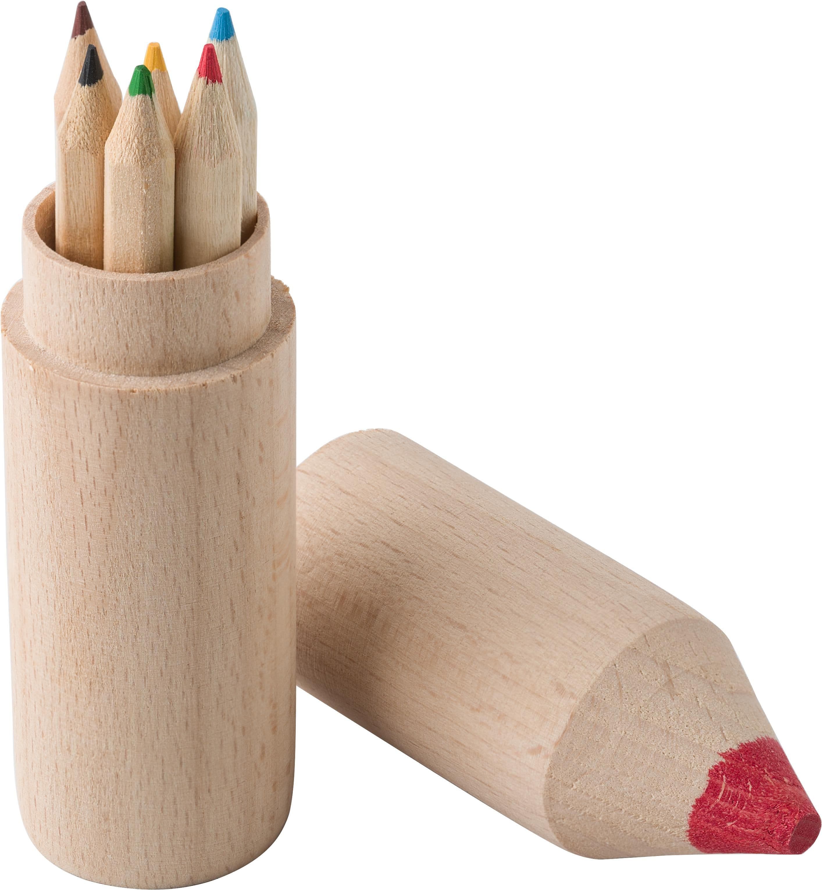 Buntstift-Set Francis | Holzhalter | 6 Stifte, IMPRESSION