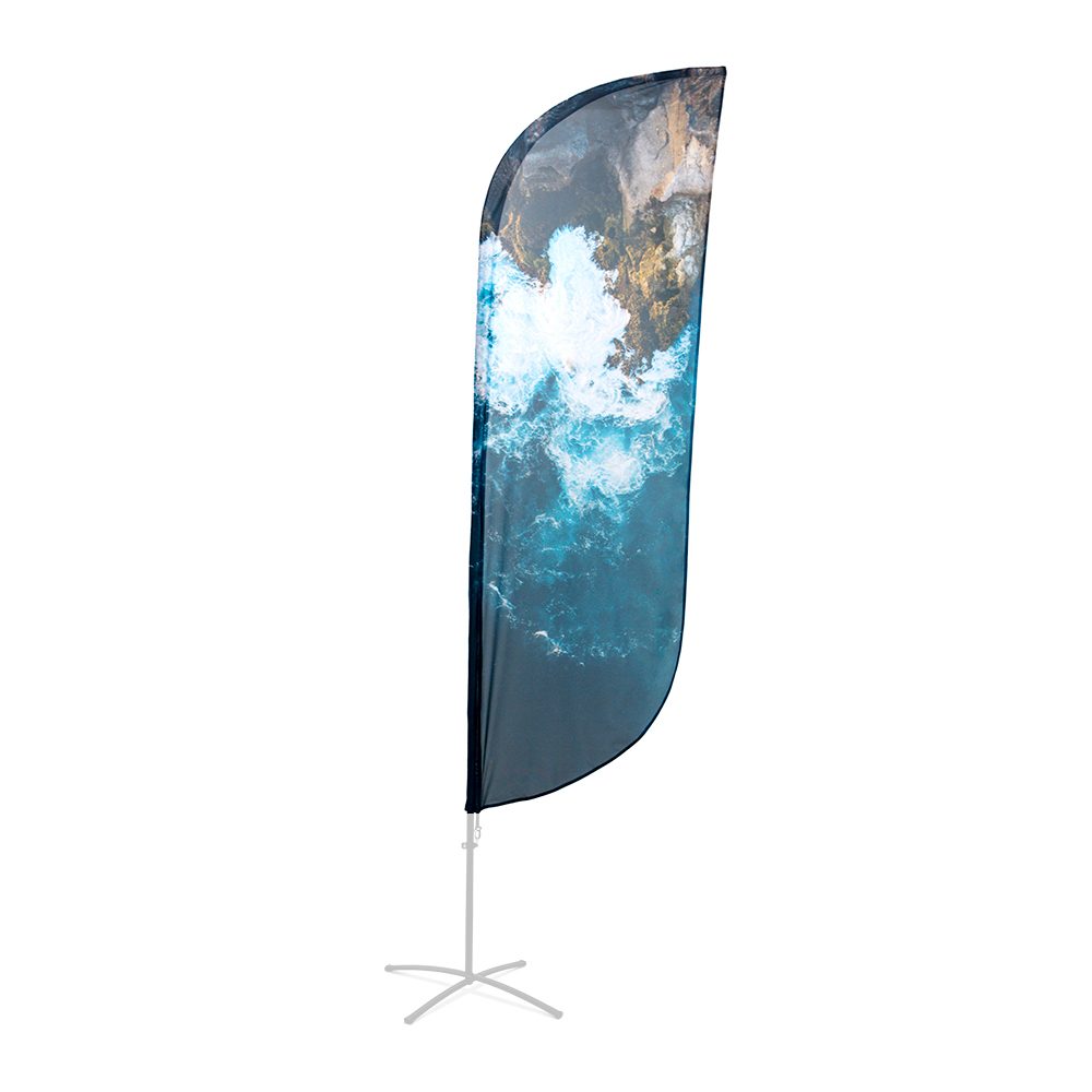 Beachflag Alu Paddelform 200 cm Druck Einseitig
