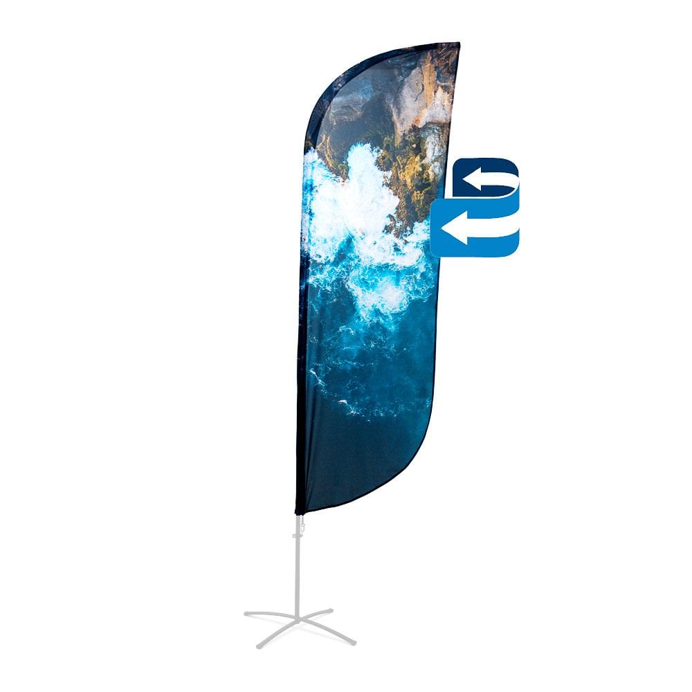 Beachflag Alu Paddelform 290 cm Druck Doppelseitig
