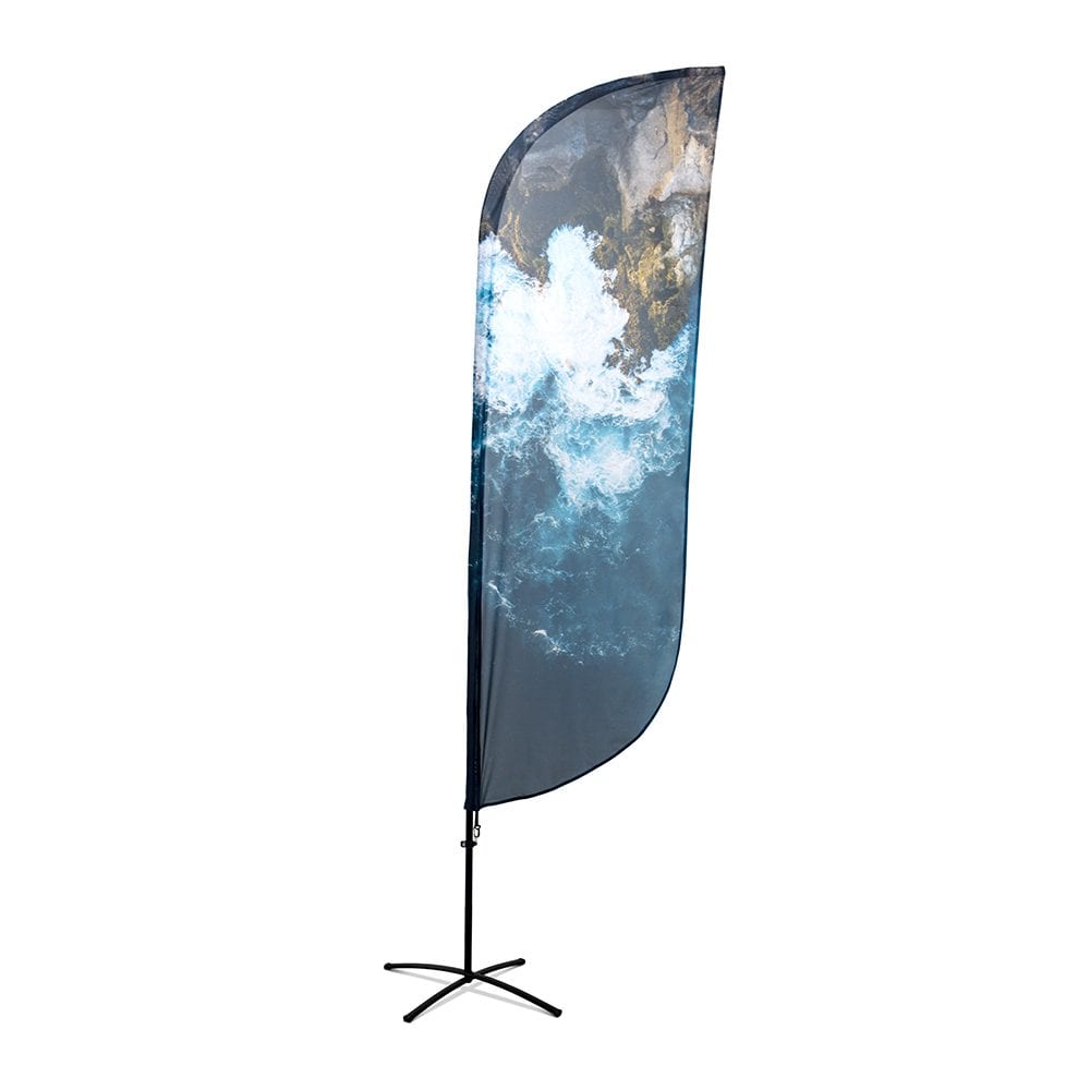 Beachflag Alu Paddelform 345 cm Druck Einseitig