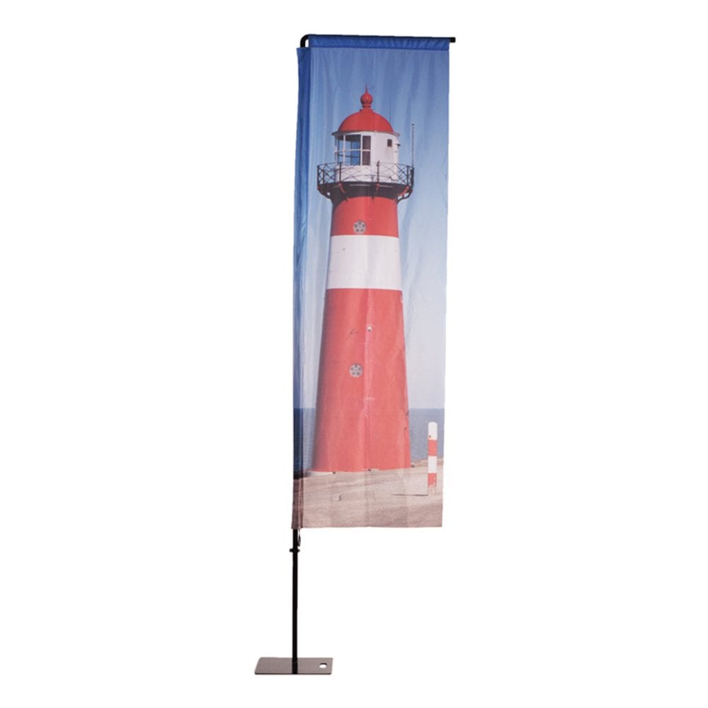 Beachflag Alu QuadratForm 155 cm Druck