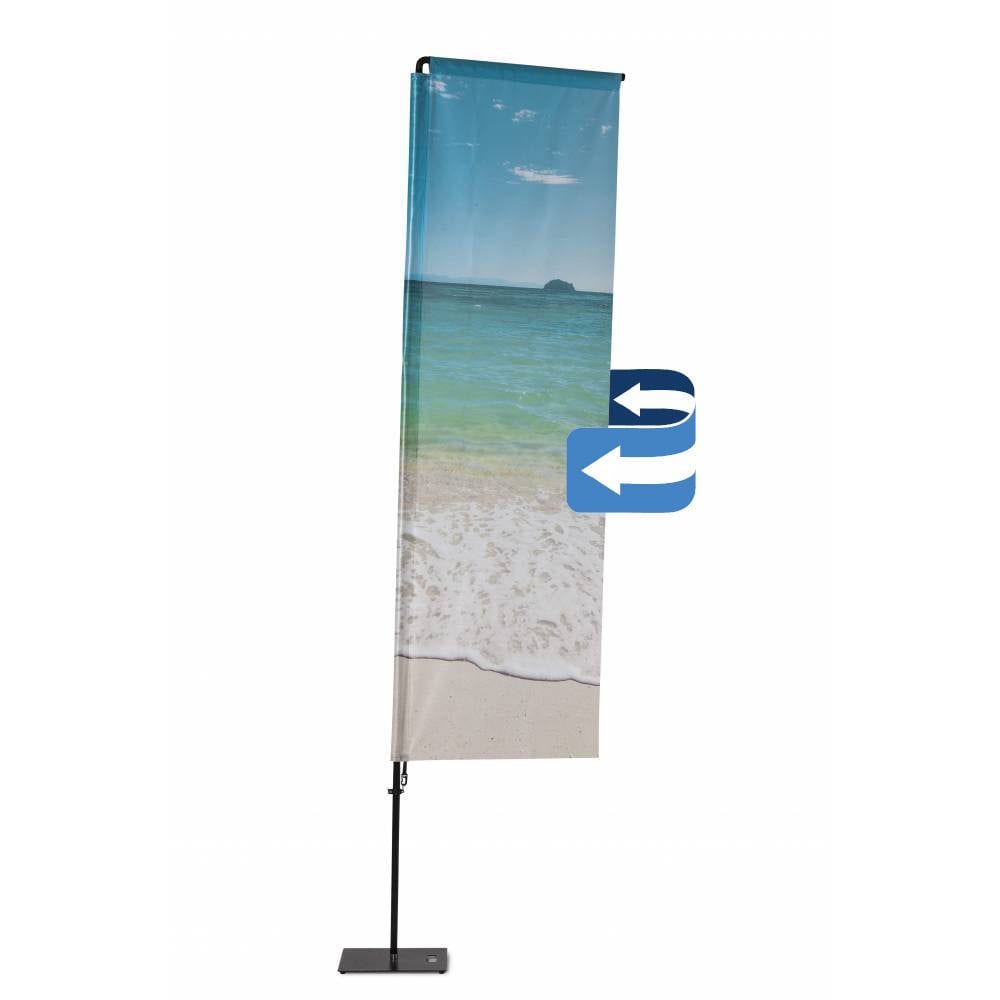 Beachflag Alu QuadratForm 155 cm Druck Doppelseitig