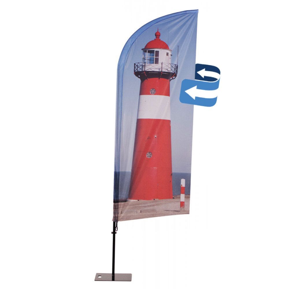 Beachflag Alu WindForm Print 86 x 192 cm doppelseitig