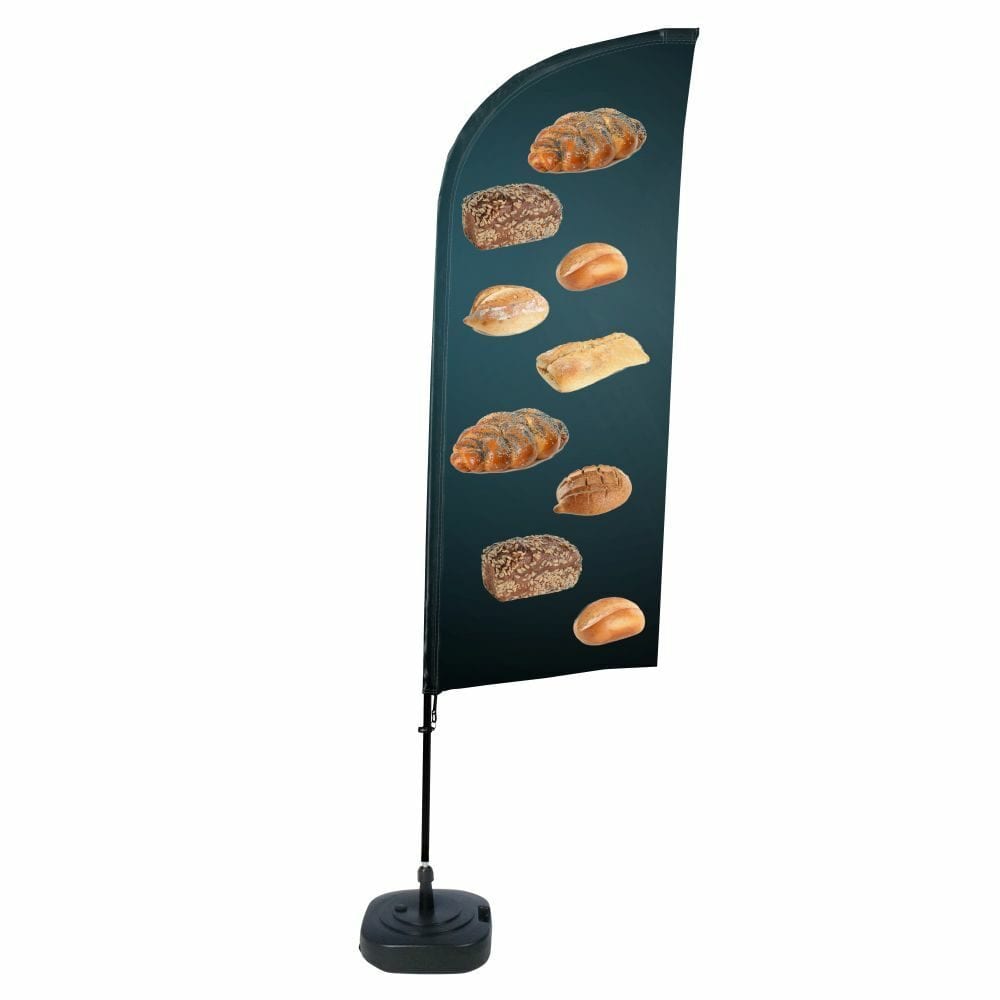 Beachflag Alu WindForm Komplett-Set Motiv „Brot“