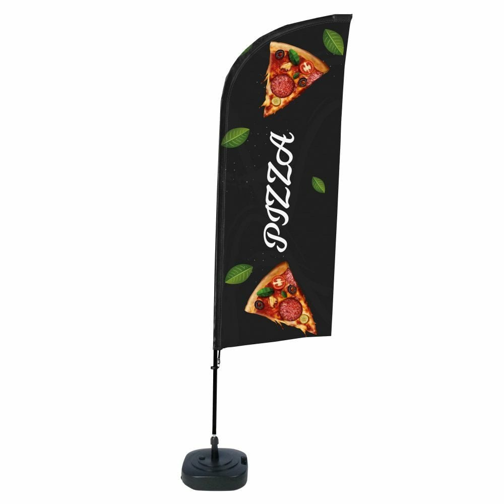 Beachflag Alu WindForm Komplett-Set Motiv „Pizza“