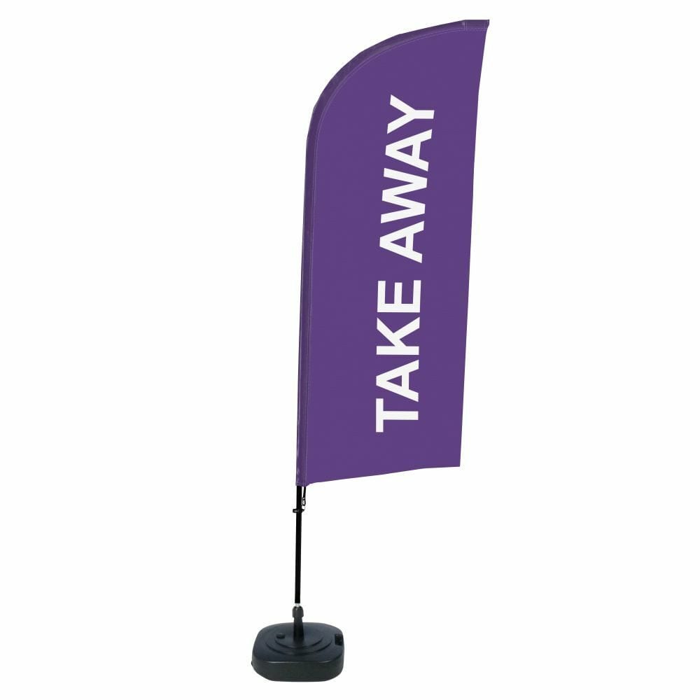 Beachflag Alu WindForm Komplett-Set Motiv „Take Away“ Lila