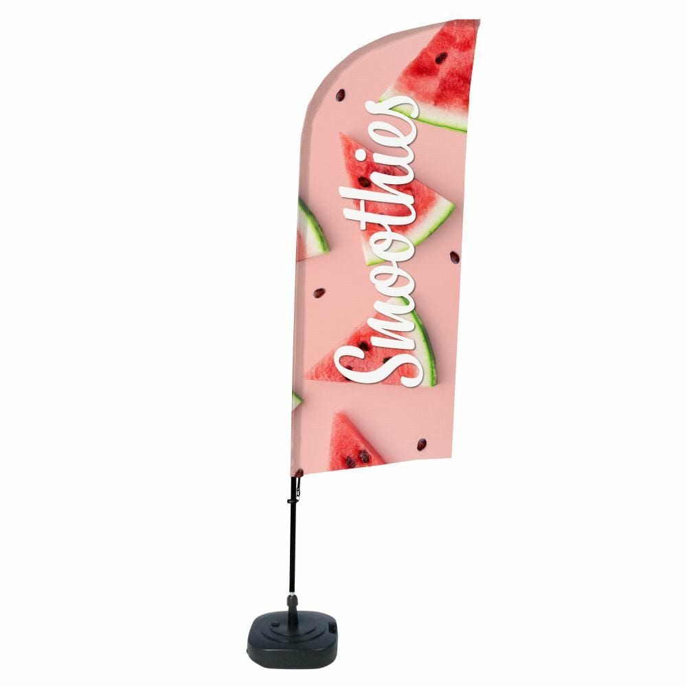 Beachflag Alu WindForm Komplett-Set Motiv „Smoothies Wassermelone“ ECO
