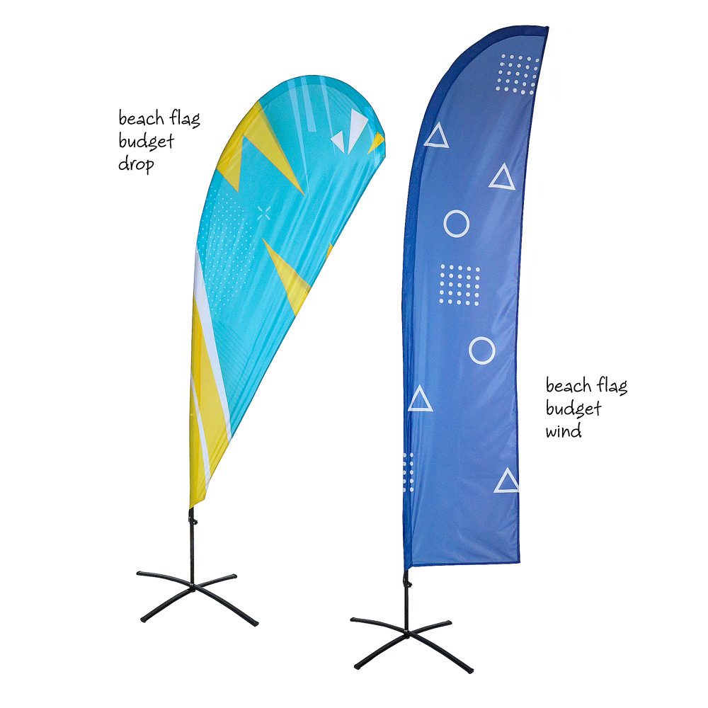 Beachflag Budget Wind- und TropfenForm Small