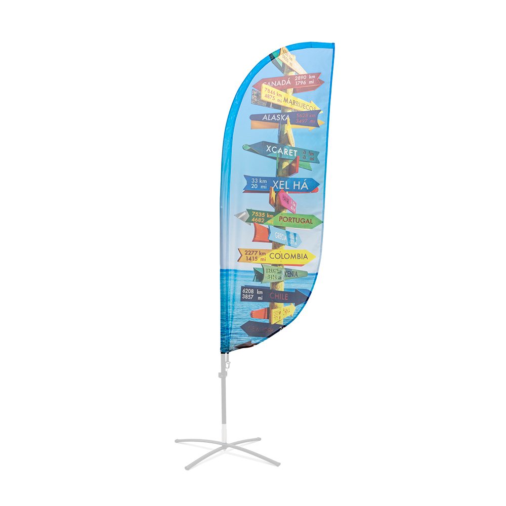 Beachflag Glasfaser PaddleForm Large Druck Öko