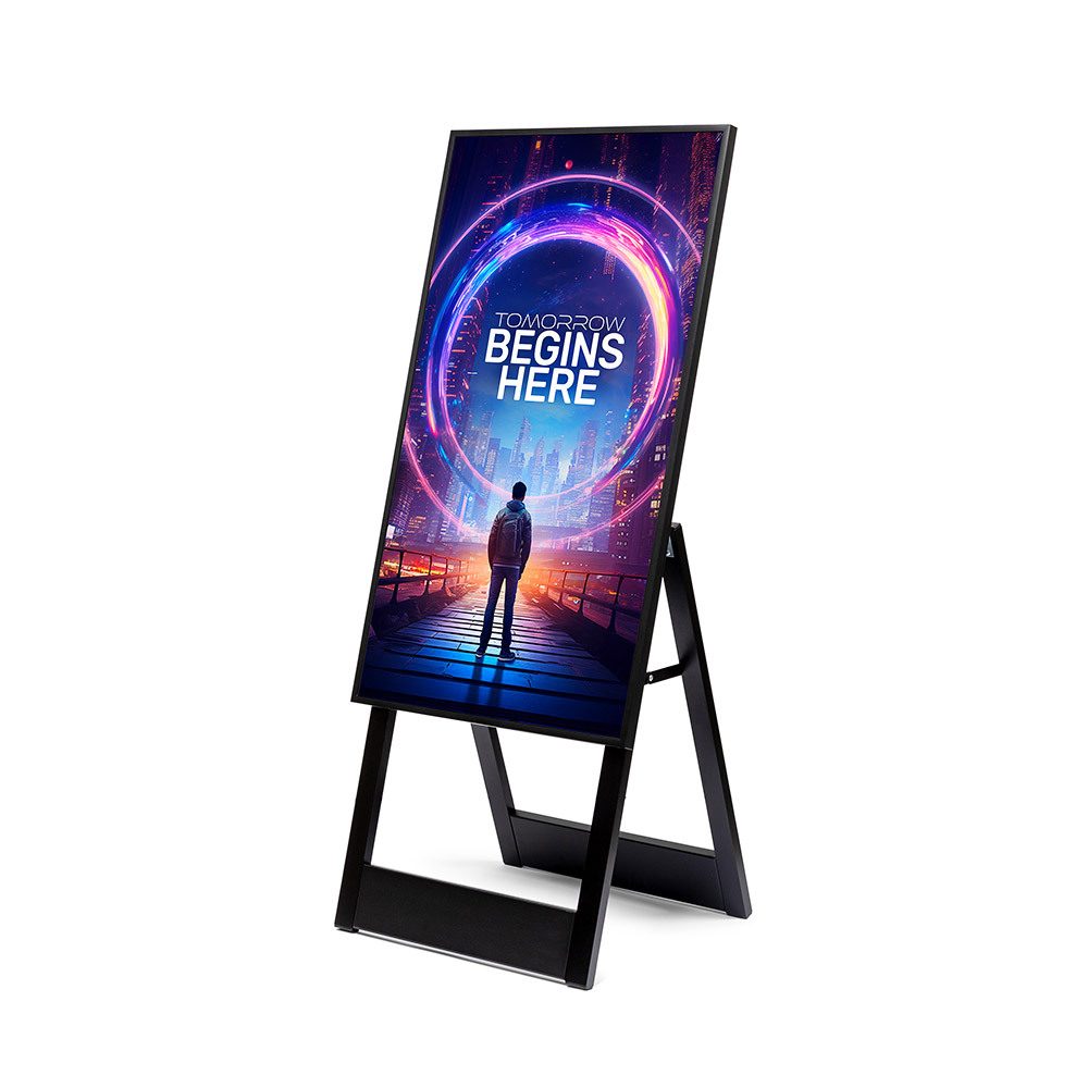Digitaler Kundenstopper Easel mit 43" Samsung Bildschirm
