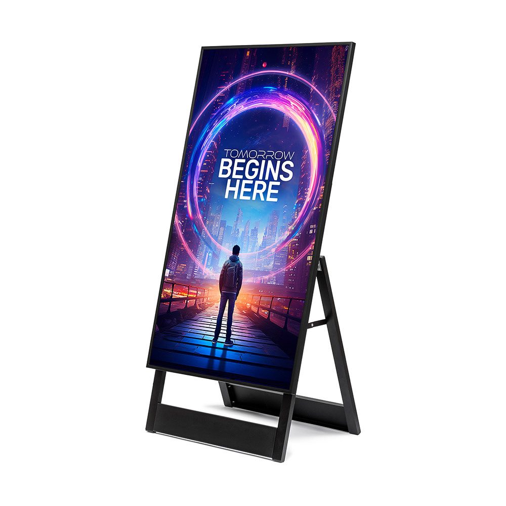 Digitaler Kundenstopper Easel mit 55" Samsung Bildschirm