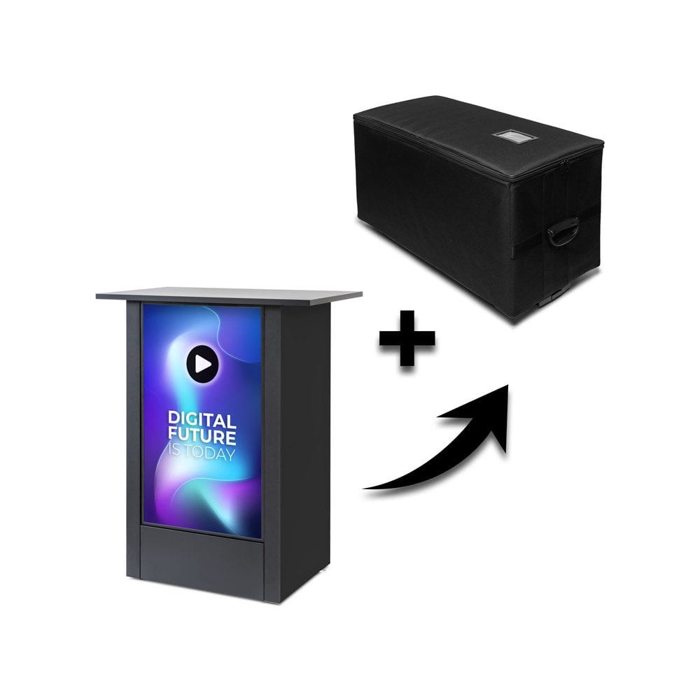 Digital Counter Futuro Vertikal mit 32" Samsung-Bildschirm Trolleykoffer