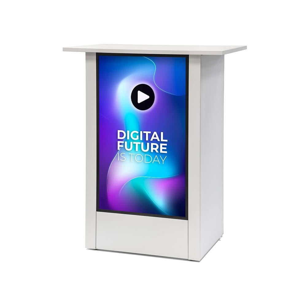 Digital Counter Futuro Vertikal Weiß mit 32" Samsung-Bildschirm