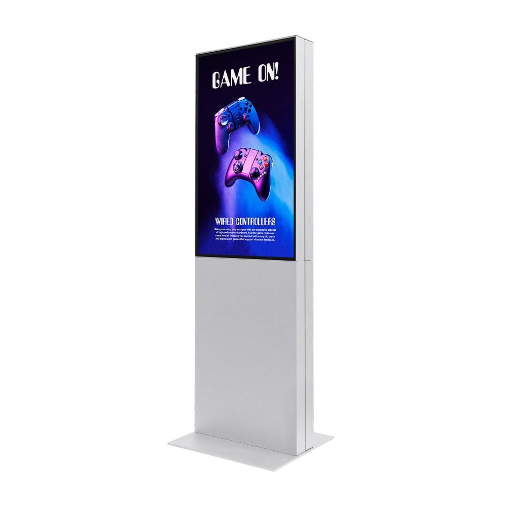 Digitale Smart Line Infostele doppelseitig 43" mit Samsung-Bildschirm Weiß