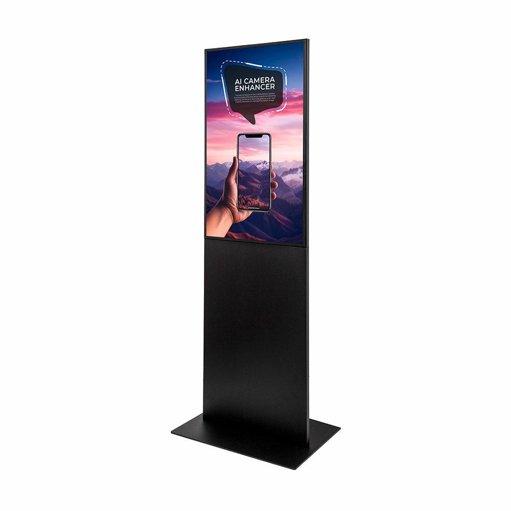 StreamLine Digitale Infostele mit 43" Samsung-Bildschirm Schwarz