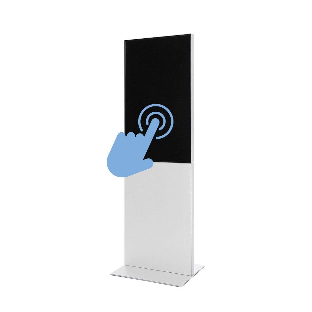 Smart Line Digitale Infostele mit 43" Samsung-Bildschirm und Touchscreen Weiß
