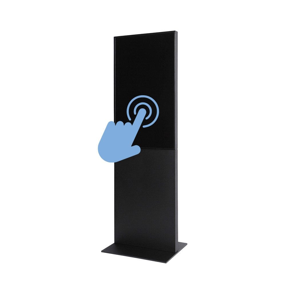 Smart Line Digitale Infostele mit 43" Samsung-Bildschirm und Touchscreen Schwarz