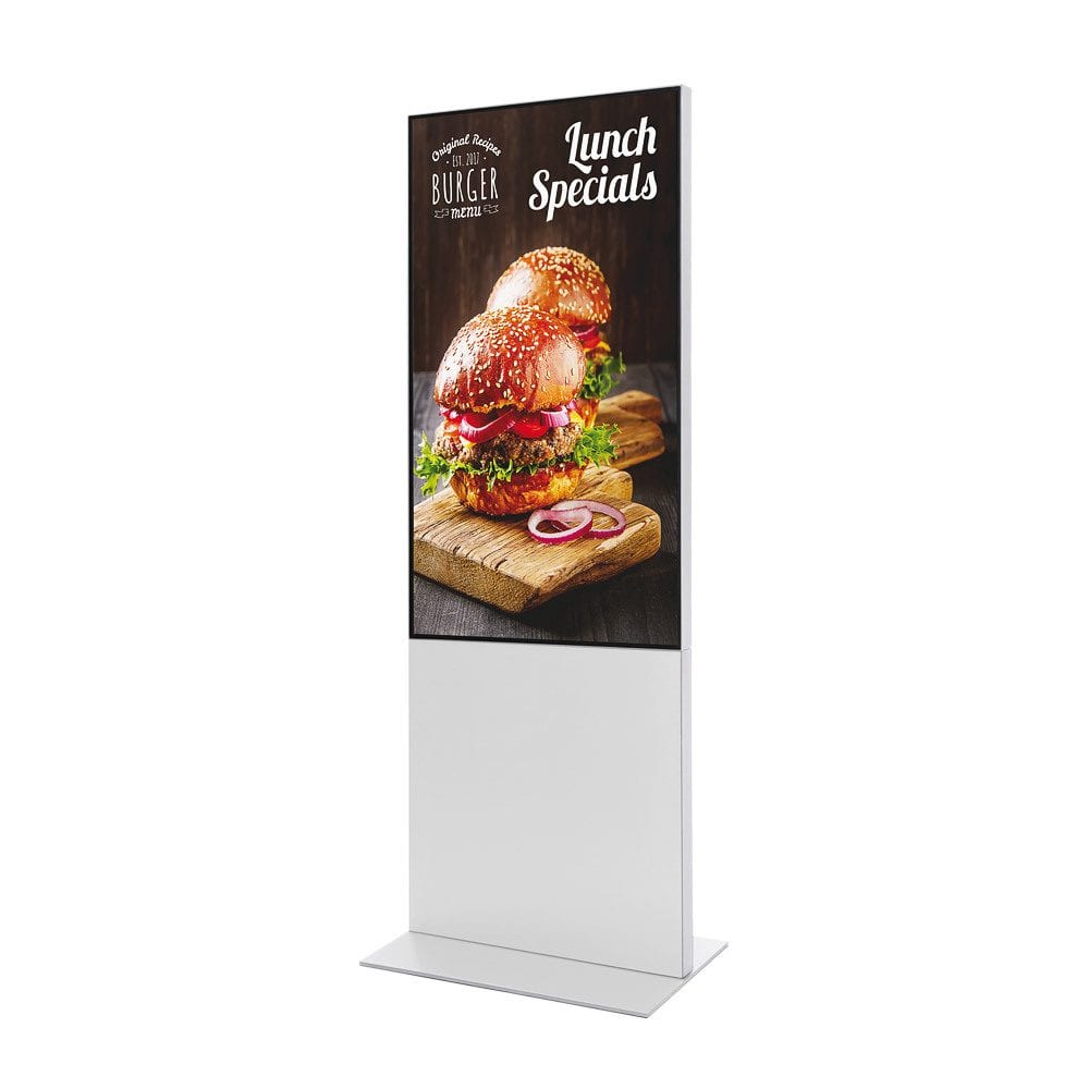 Smart Line Digitale Infostele mit 55" Samsung-Bildschirm Weiß