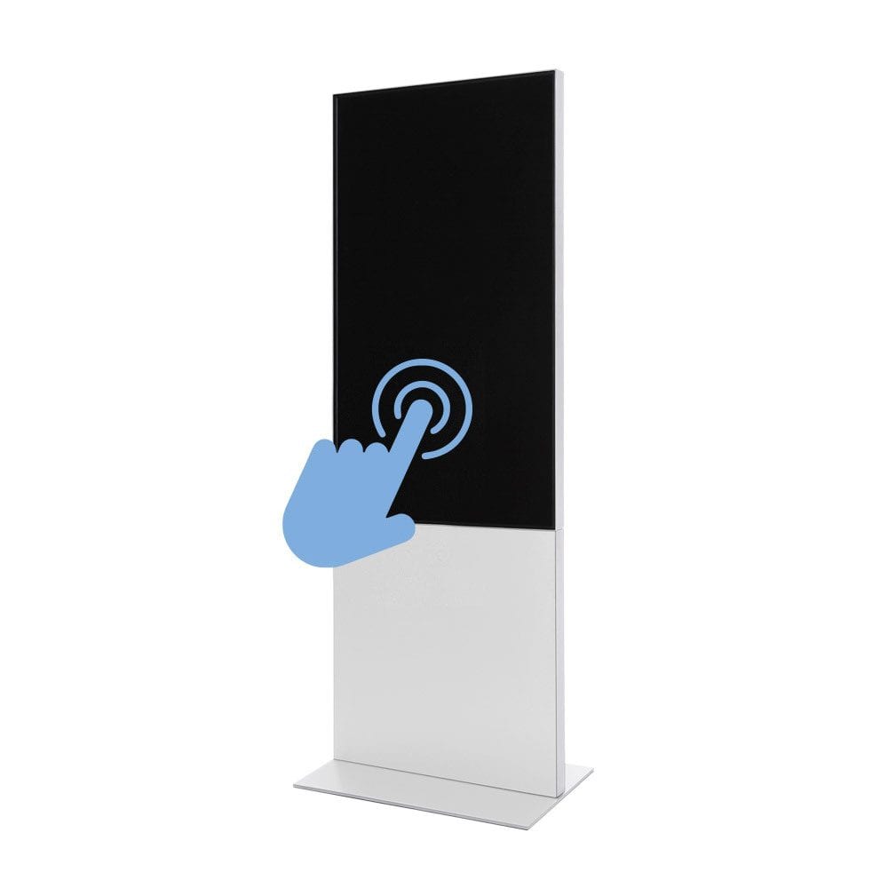 Smart Line Digitale Infostele mit 55" Samsung-Bildschirm und Touchscreen Weiß