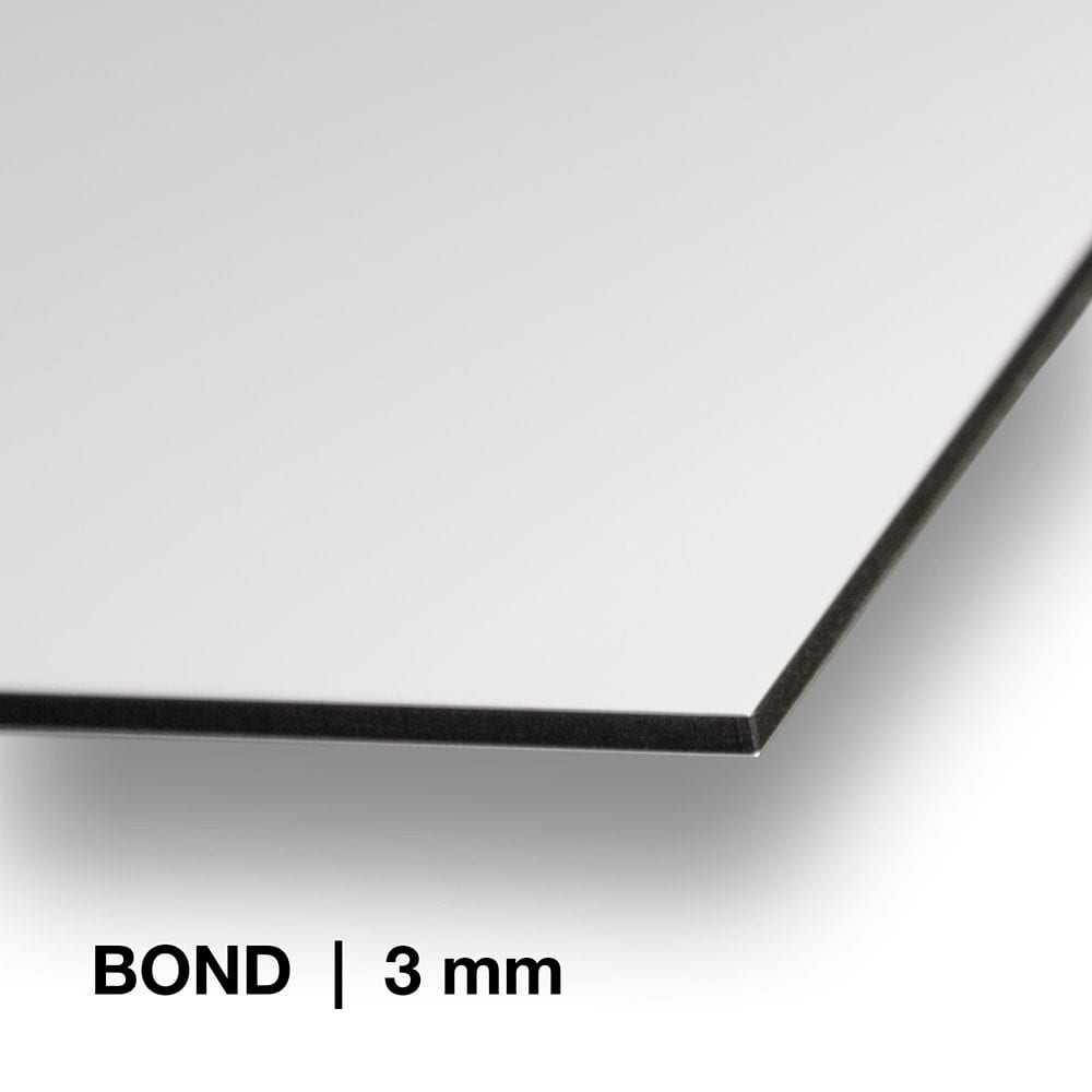 Bond Platte 300 x 700 mm Dicke 3 mm Flachbettdruck