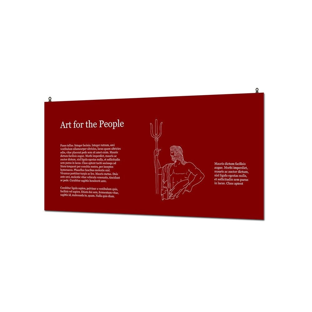 Indoor Wandschild Basic 50 x 100 cm KAPA® 5 mm