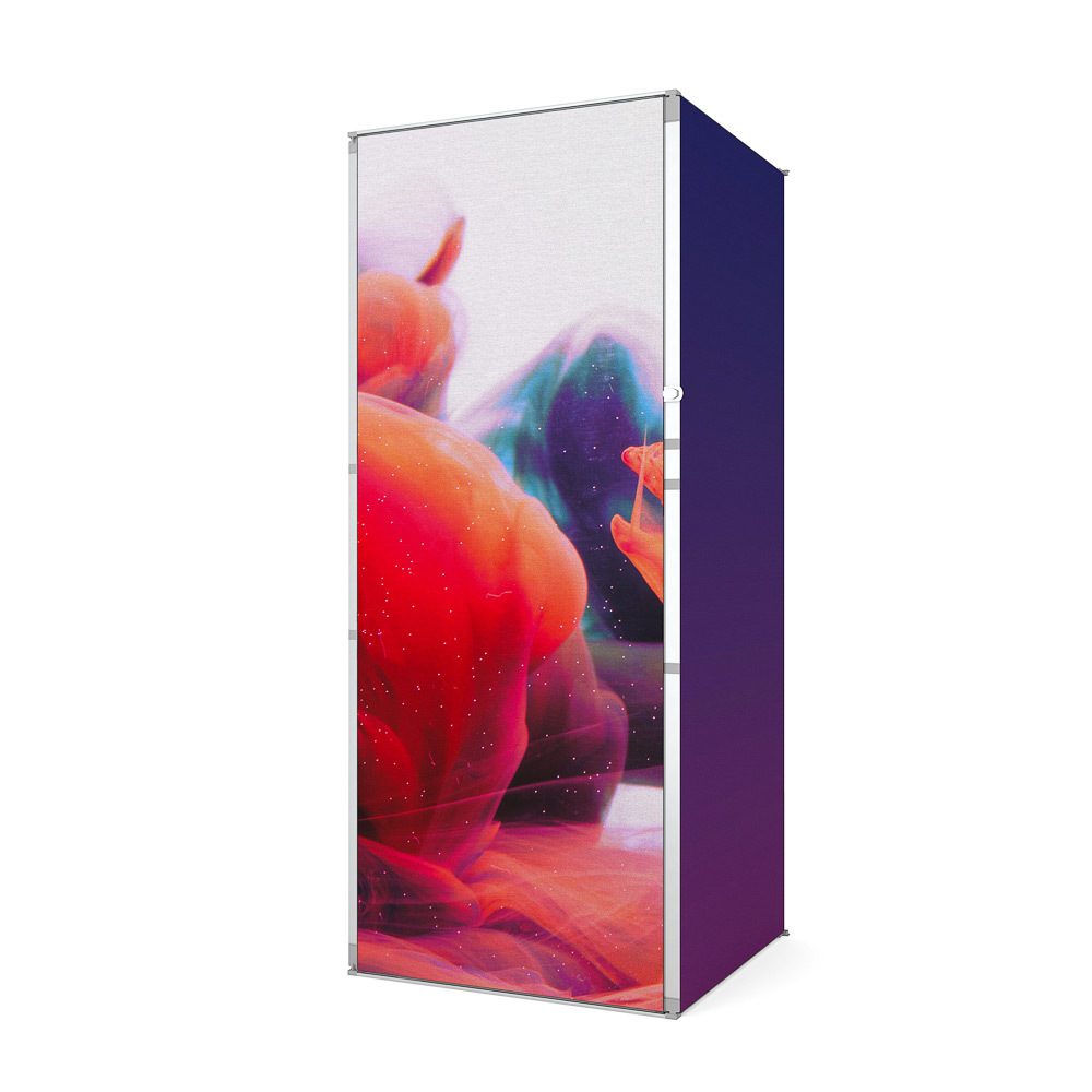 FlexFrame Stauraum Set 100 x 250 cm Silber (inkl. Extension Set 50 cm)