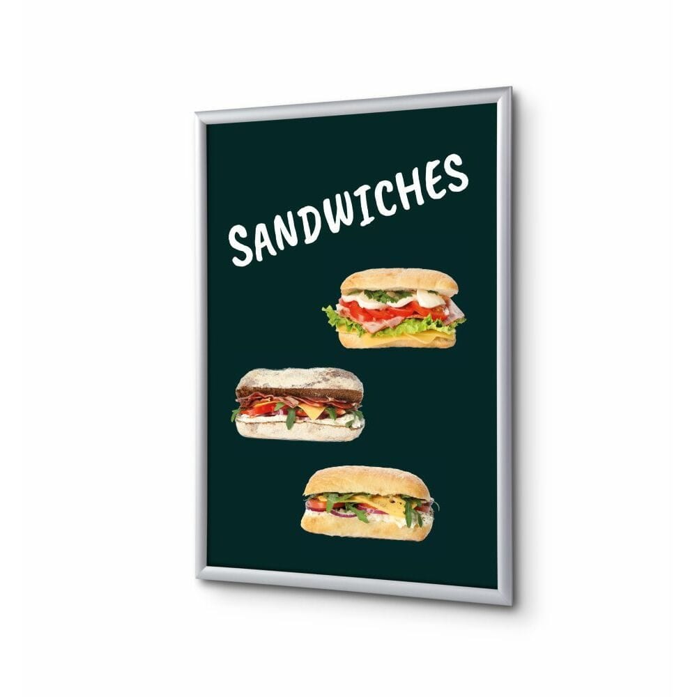 Klapprahmen A1 Komplettset Motiv „Sandwiches“ Englisch