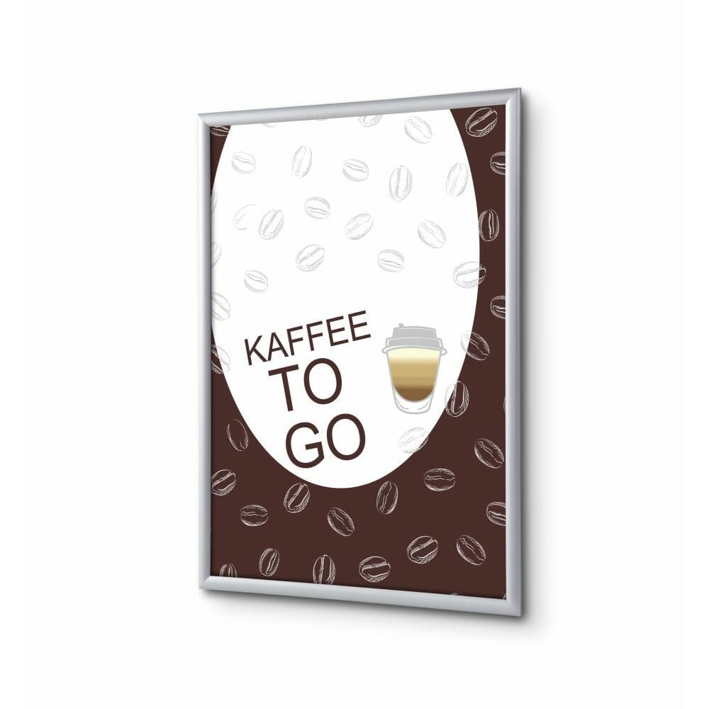 Klapprahmen A1 Komplettset Motiv „Kaffee To Go“ Deutsch