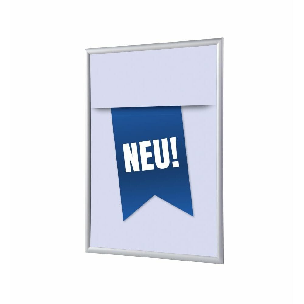 Klapprahmen A1 Komplettset Motiv „Neu“ Blau Deutsch
