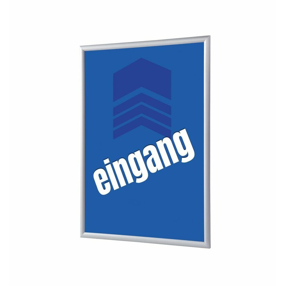 Klapprahmen A1 Komplettset Motiv „Eingang“ Blau Deutsch