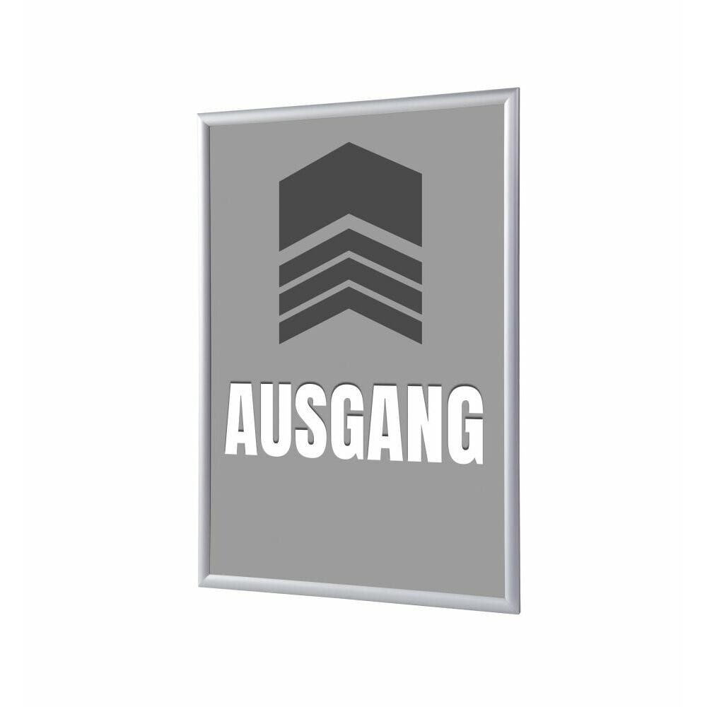 Klapprahmen A1 Komplettset Motiv „Ausgang“ Grau Deutsch