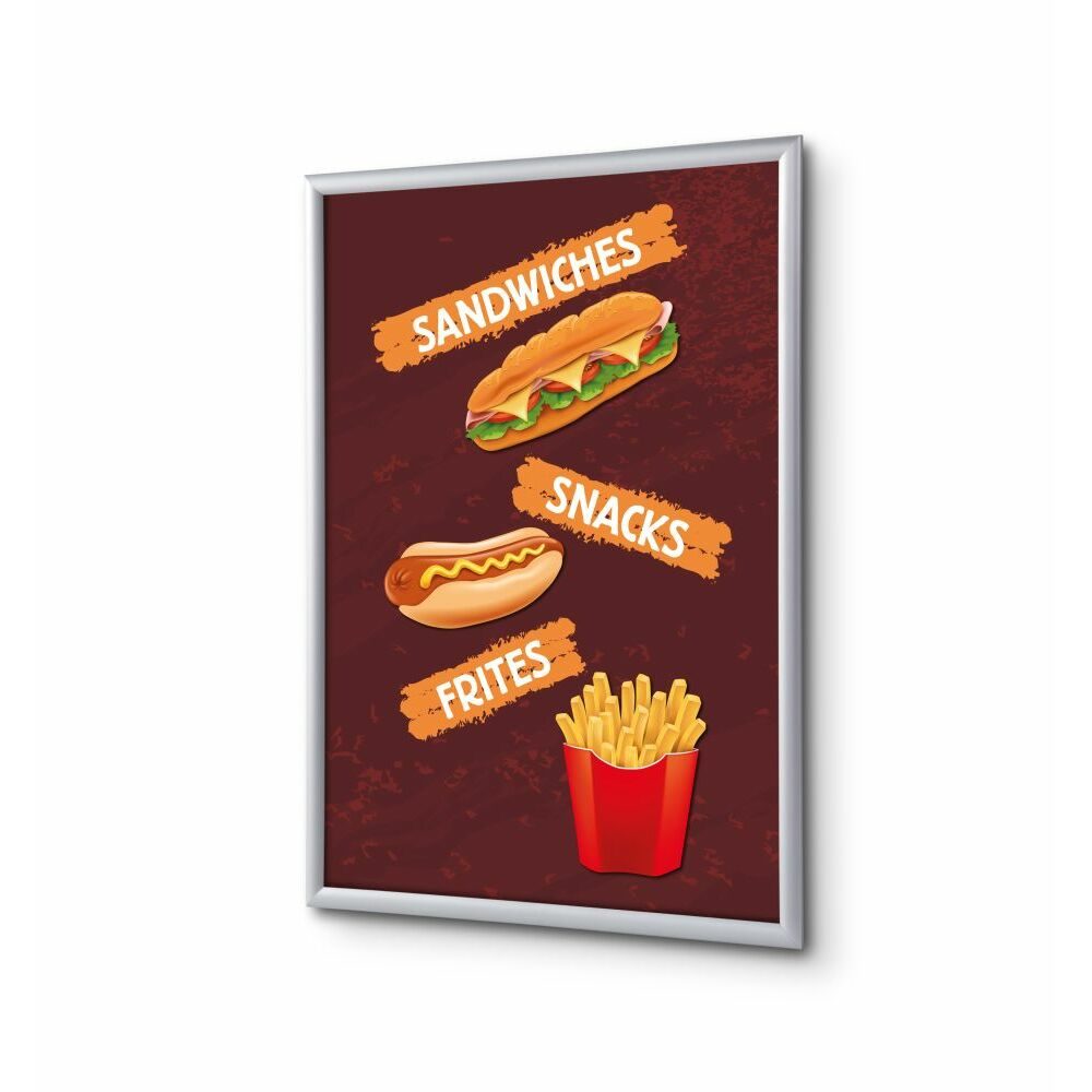Klapprahmen A4 Komplettset Motiv „Snacks“ Englisch
