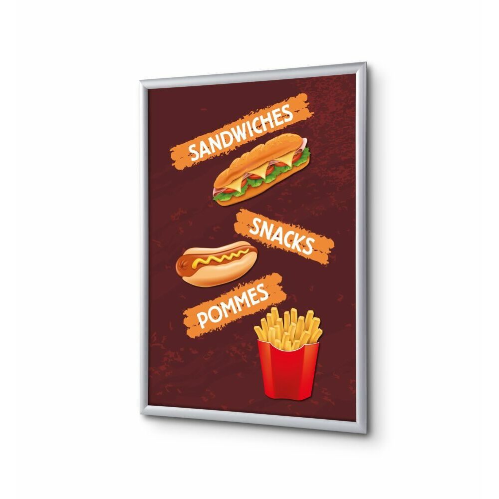 Klapprahmen A4 Komplettset Motiv „Snacks“ Deutsch