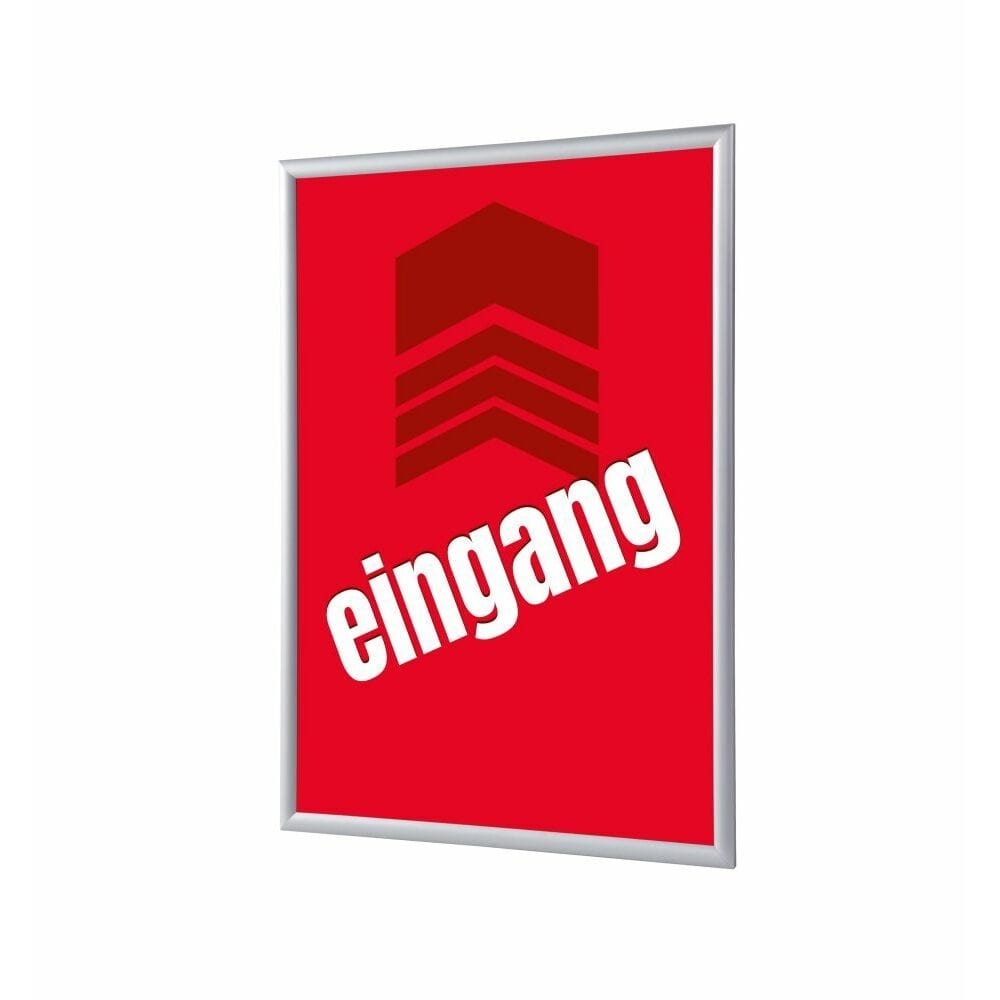 Klapprahmen A4 Komplettset Motiv „Eingang“ Rot Deutsch