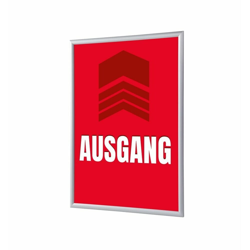 Klapprahmen A4 Komplettset Motiv „Ausgang“ Rot Deutsch
