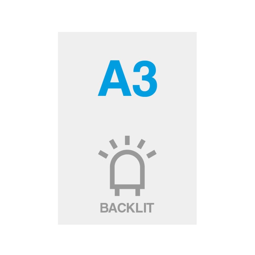 Premium Backlit PP Folie 200 g/m² Satin Oberfläche A3 (297 x 420 mm)