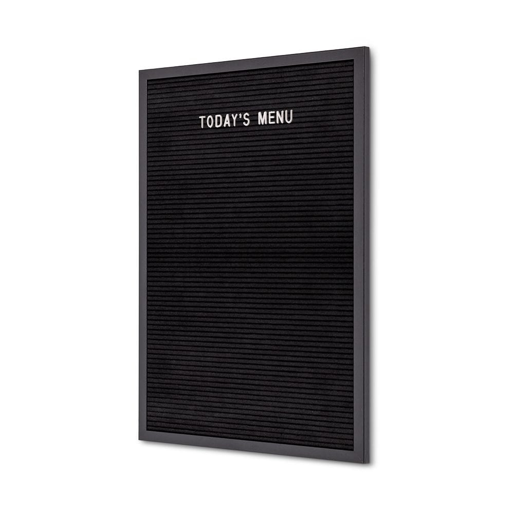 Letterboard Schwarz 40 x 60 cm mit schwarzem Rahmen