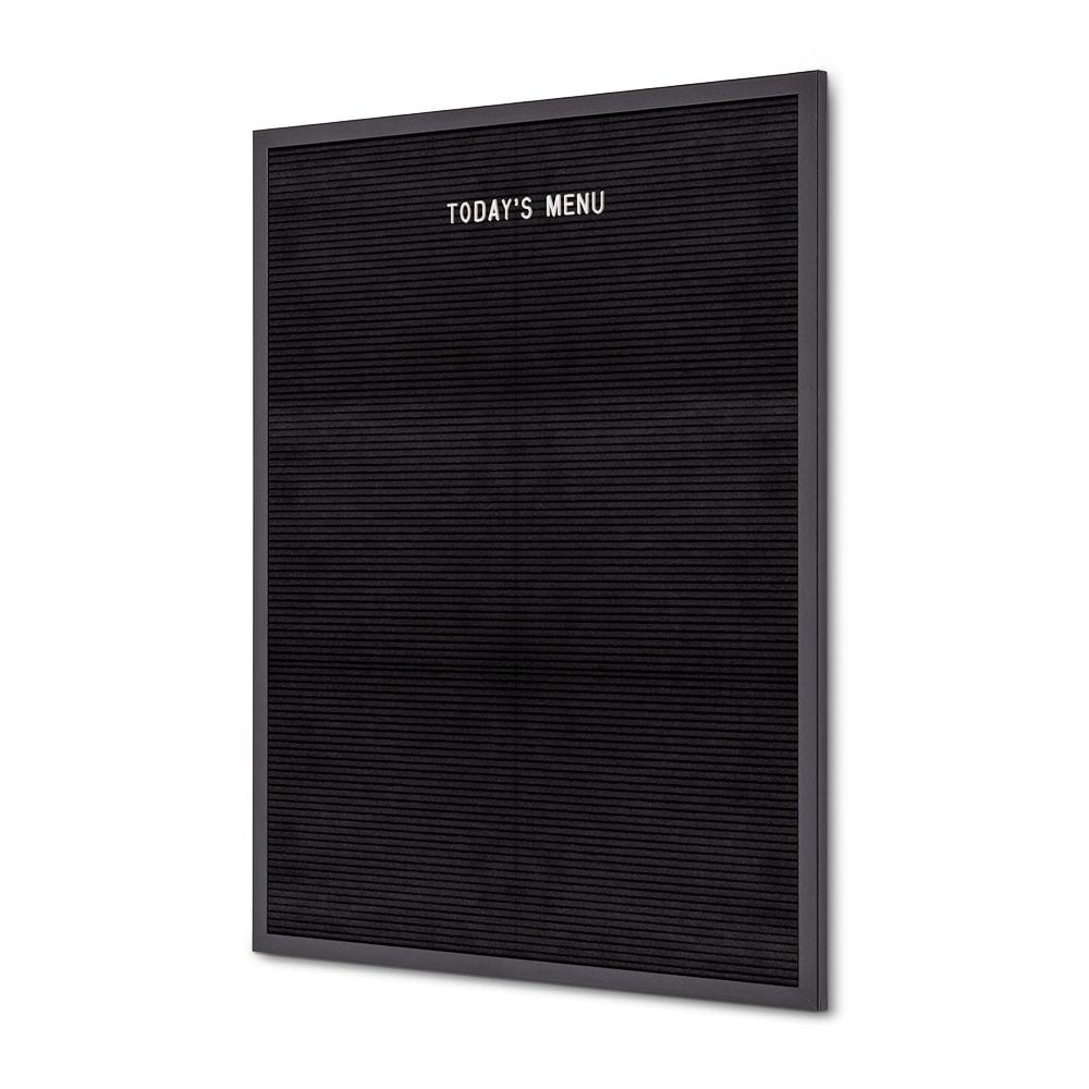Letterboard Schwarz 60 x 80 cm mit schwarzem Rahmen