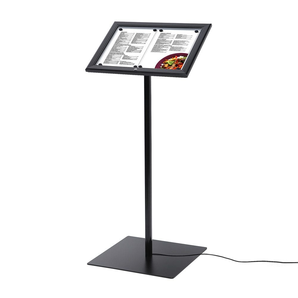 Speisekartenständer Außen LED Schwarz