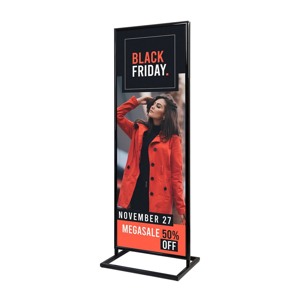 Poster Display Dekor Click 2xA1 Doppelseitig Schwarz