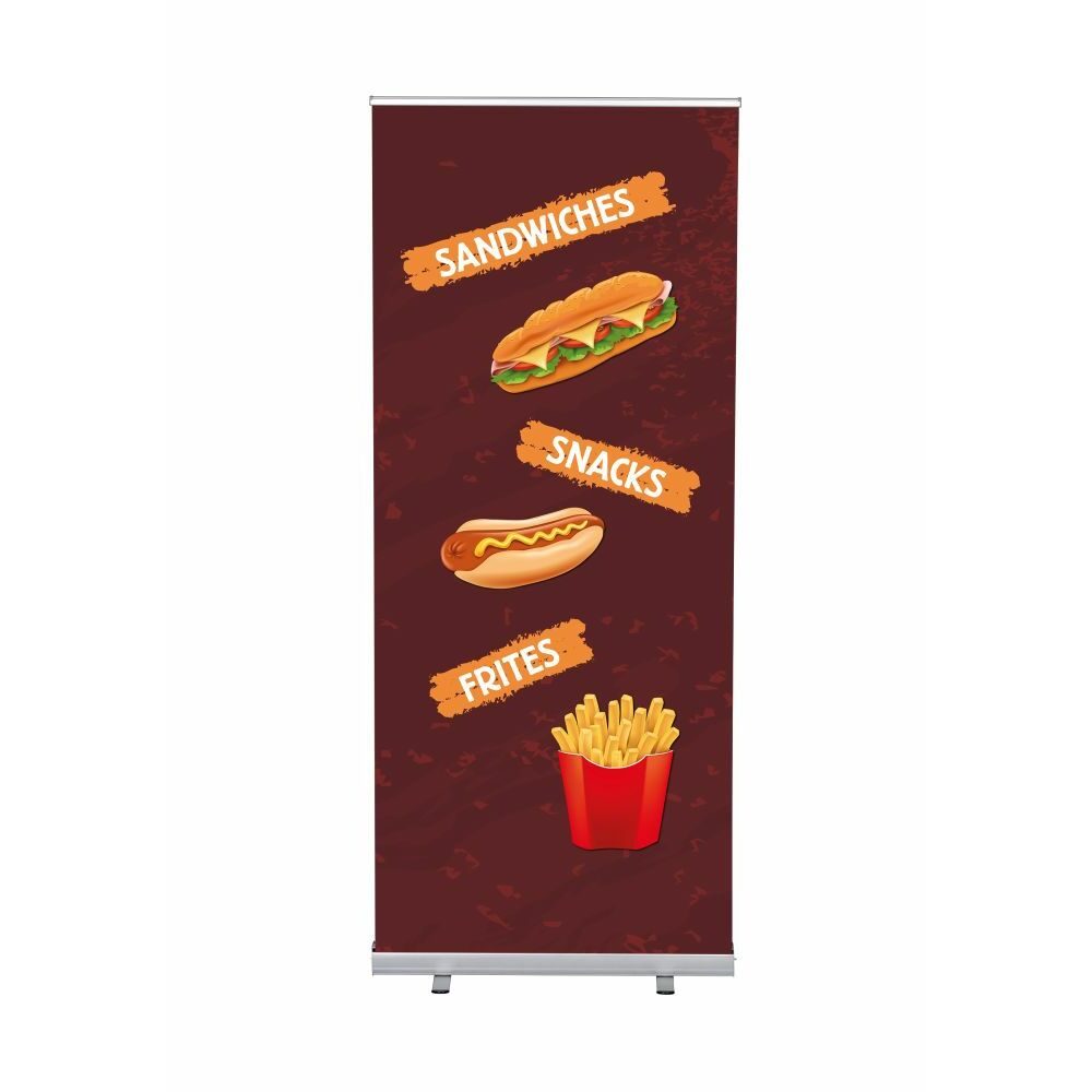 Roll-Banner Budget 85 Komplettset Motiv „Snacks“ Englisch